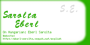 sarolta eberl business card